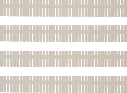 Compartimente Pentru Sertar Din Plastic 46.3x7cm 4 Bucăți Albe