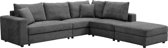 Navaro Corner Couch Anthracite 281x256x85cm