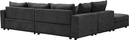 Navaro Corner Couch Anthracite 281x256x85cm