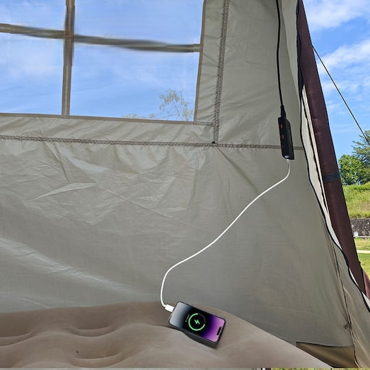 Αυτόματη Σκηνή Camping Igloo Μπεζ 3 Εποχών για 3 Άτομα 200x200x140εκ.