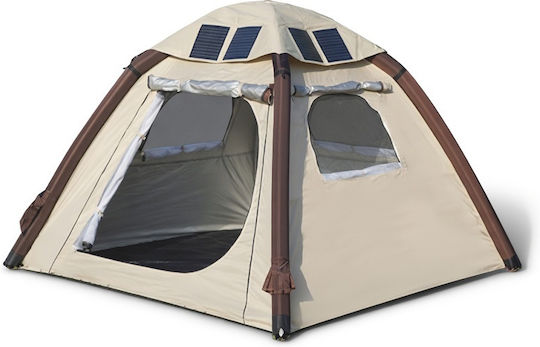 Αυτόματη Σκηνή Camping Igloo Μπεζ 3 Εποχών για 3 Άτομα 200x200x140εκ.