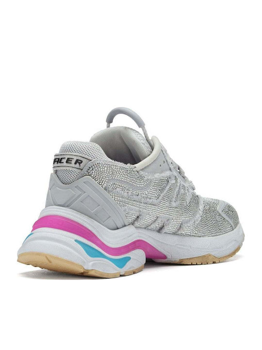 Ash Race Strass Combo B Chunky Sneakers Ασημί