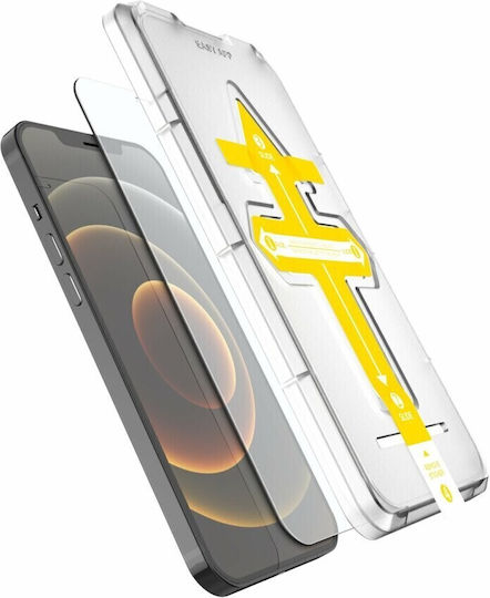 Set 2 Gehärtete Glas Displayschutzfolien Einfaches Schnelles Installationssystem Flippy Kompatibel mit Apple iPhone 13 Pro Max Transparent