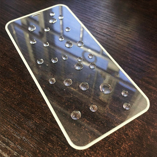 Folie Protectie Ecran Tempered Glass Apple iPhone 15 Flippy Luminous Neon Fosforescent Margine Din Silicon Mat Anti-Amprente Protectie Completa 9h Alb