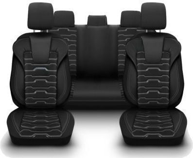 3D Leather Car Seat Covers Streetech Sport Sp11 Black