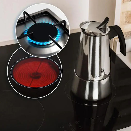 Cecotec Μπρίκι Espresso 10cups Inox Γκρι