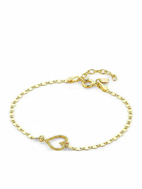 Vogue Vogue Damen Armband Kette Mit Herz Design Aus Silber Vergoldet