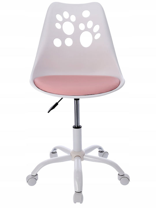 Kids Desk Chair White 52x52x83-95cm