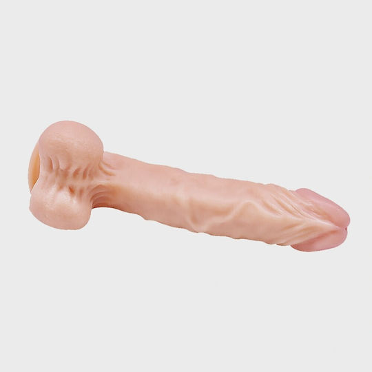STD Realistic Dildo with Scrotum and Suction Cup Flesh