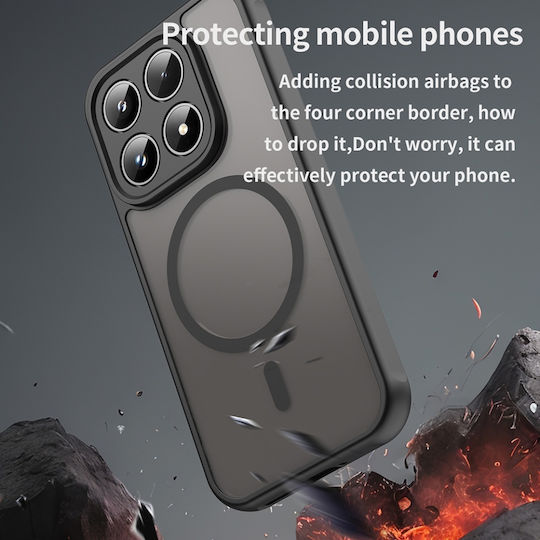 Калъф Honor 600 Pro Премиум Покритие Удароустойчив Комплект Стикери Magsafe Halofrost Magsafe Ii Черен