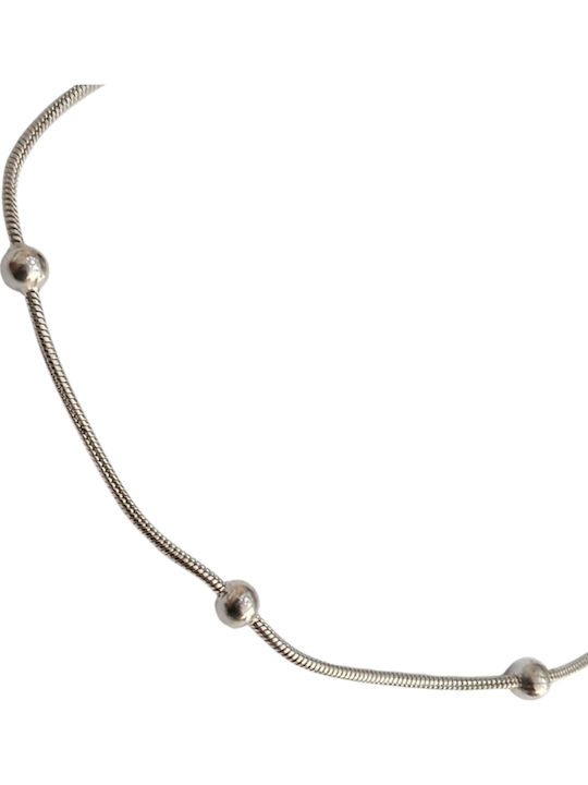 Kalliopi Silver Lanț de Gleznă din Oțel 20cm HBM-5009 Kalliopi Silver Lanț de Gleznă din Oțel 20cm HBM-5009