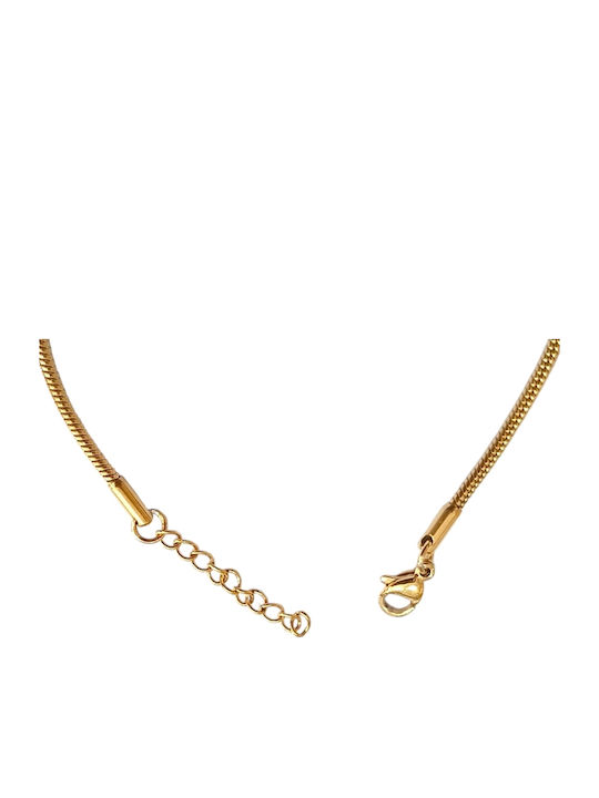 Kalliopi Silver Επιχρυσωμένη Αλυσίδα Ποδιού από Ατσάλι 20cm