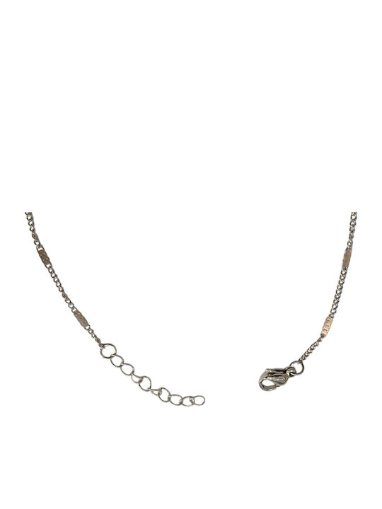 Kalliopi Silver Αλυσίδα Ποδιού από Ατσάλι 20cm