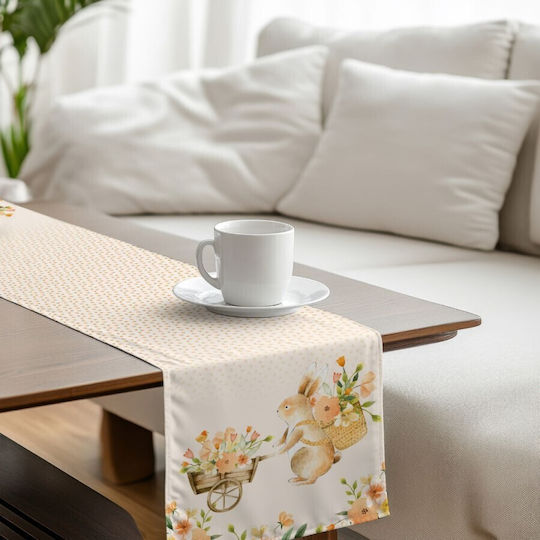 Decorative Table Runner 40x150 Cm 100% Cotton Londy Spring Flowers