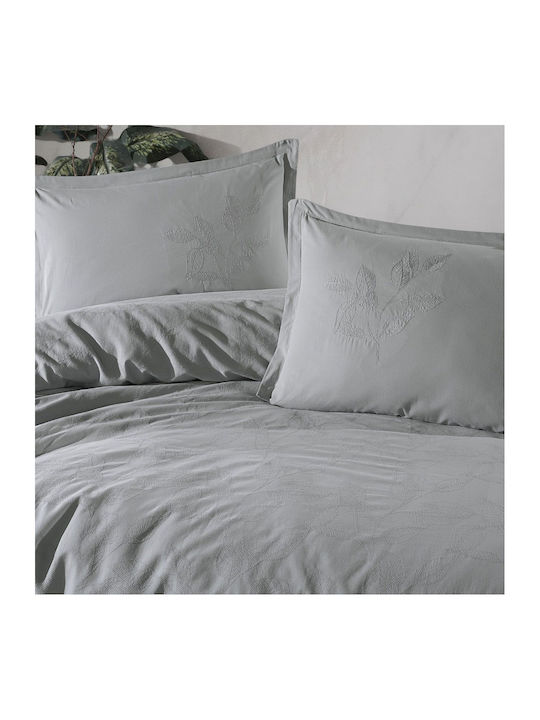 Clasy Home Подредба Пликове За Завивки 200x220см Двойна С 2 Калъфки За Възглавници И 1 Чаршаф Сив
