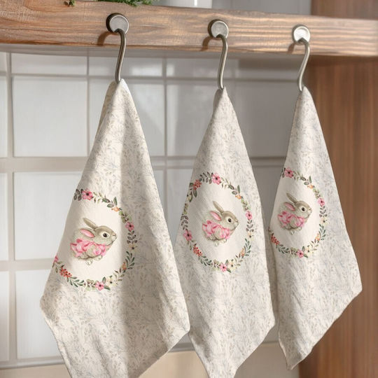 Kitchen Towel 45x65 Cm 100% Cotton Cena Floral Crown