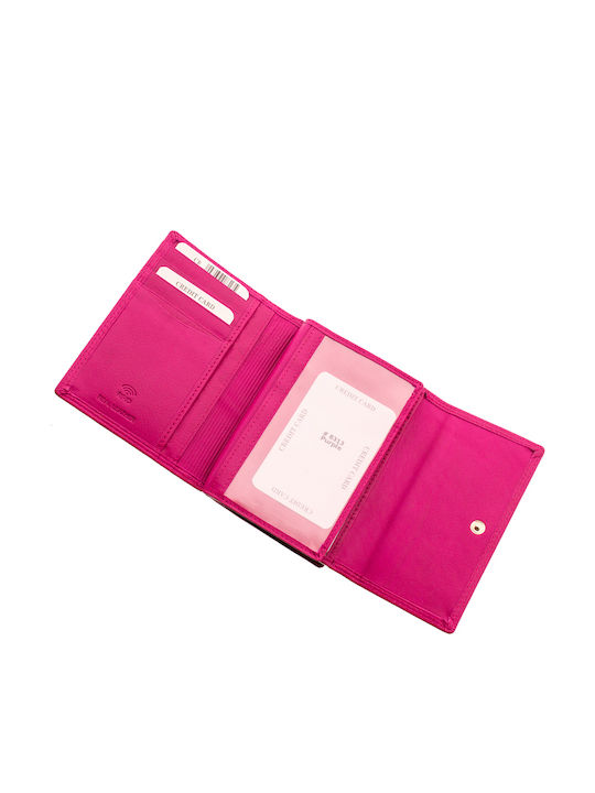Large Leather Women's Wallet with RFID Fuchsia