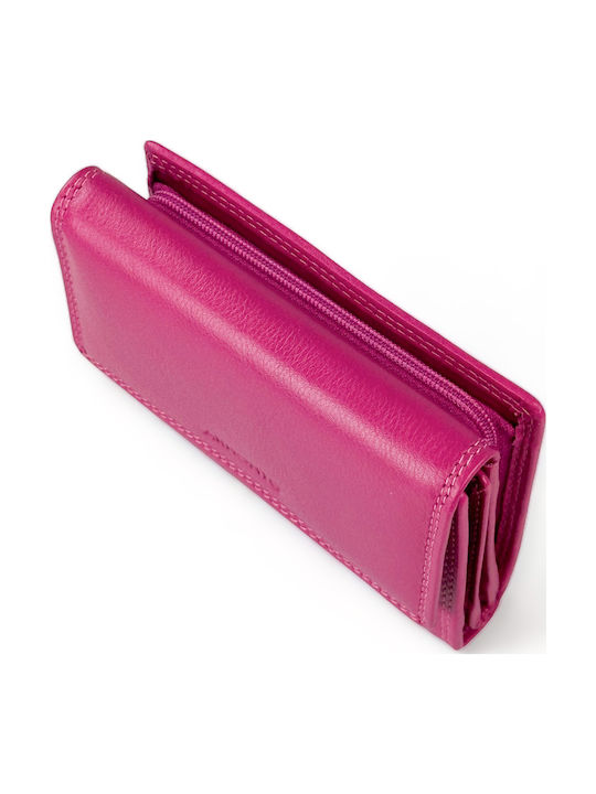 Large Leather Women's Wallet with RFID Fuchsia