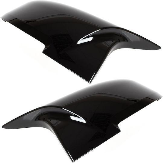 Bmw 3 F30 F31 2012 Mirror Cover Black Glossy Left + Right 2 Pcs Set