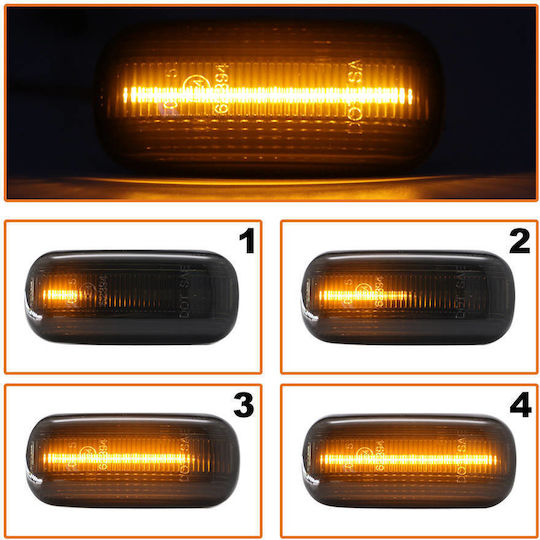 Audi A4 B7 04-08 LED Страничен Поворотен Светлина Тъмни Динамични 2 Бройки Комплект