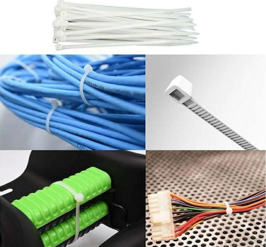 Yato Plastic Cable Ties 350mmx7.6mm In White Colour 50pcs YT-70632