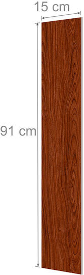 Relaxdays Self-adhesive Pvc Flooring Wood Effect Brown 15x1.8x91 Cm