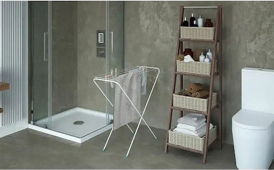 Colombo Colombo Gazzella 6 Folding Floor Clothes Drying Rack for Balcony Metallic Gray with 6m Hanging Length