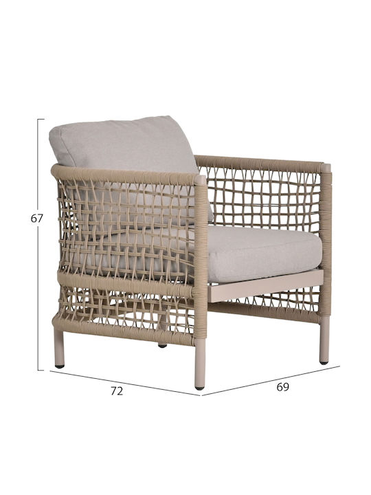 Garten- und Outdoor-Möbelsets Sondra 4 Stück Braune mit Kissen