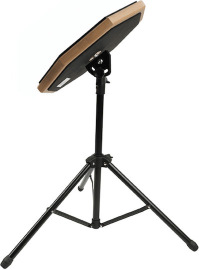 V-tone Pds1 Bk Schwarzes Übungspad Set mit Ständer, Drumsticks und Abdeckung 12"