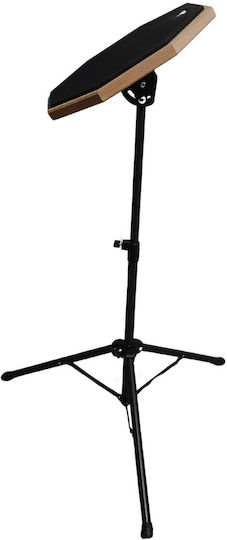 V-tone Pds1 Bk Schwarzes Übungspad Set mit Ständer, Drumsticks und Abdeckung 12"