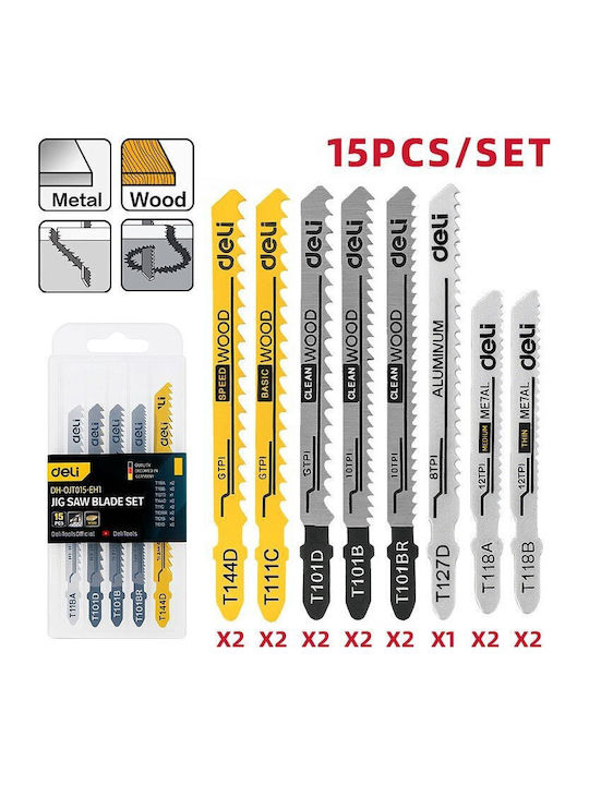 Set Lame Fierăstrău Pendular Dh-qjt015-eh1 15 Bucăți