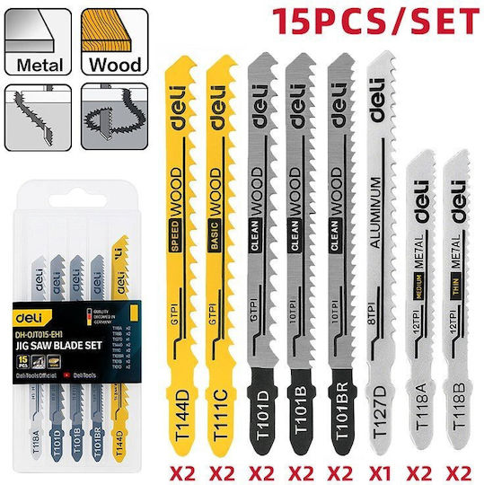 Set Blades Jigsaw Dh-qjt015-eh1 15 Pieces