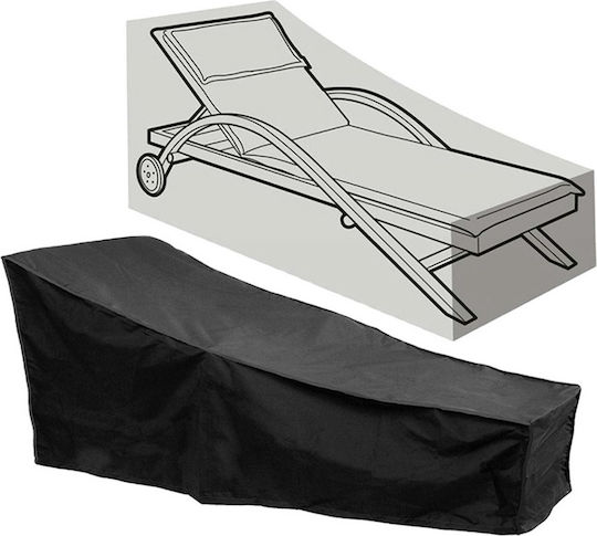 Husă Impermeabilă De Protecție Pentru Chaise Lounge 200x70x40cm În Culoare Neagră