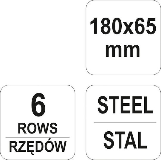 Wire Brush Steel Wire 6 Rows Plastic Body Yt-6334 Yato