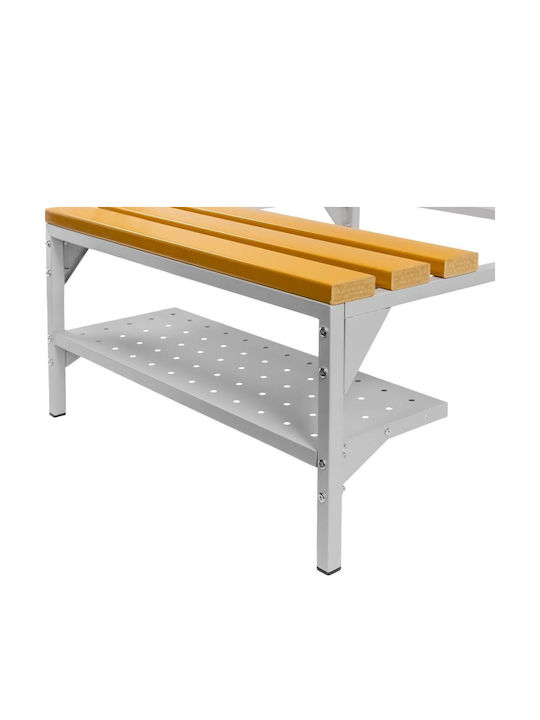 Bancă De Exterior Metalică Gri Cu Spațiu De Depozitare 80x80x43cm