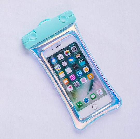 Holographische Wasserdichte Flippy Hülle Schneefeste Universelle Wasserdichte Lanyard Handy Dokumente Blaue