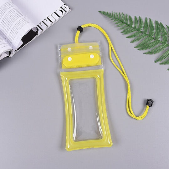 Zip Waterproof Flippy Underwater Case Snowproof Universal Waterproof Lanyard Phone Documents Yellow