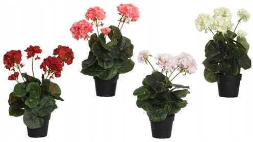 Artificial Decorative Flower In A Black Pot 35cm 1 Pc Artificial Decorative Flower In A Black Pot 35cm 1 Pc