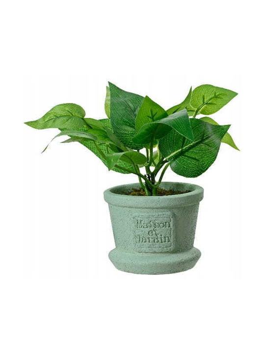 Artificial Plant In A Decorative Pot 8x17cm Green Decorative