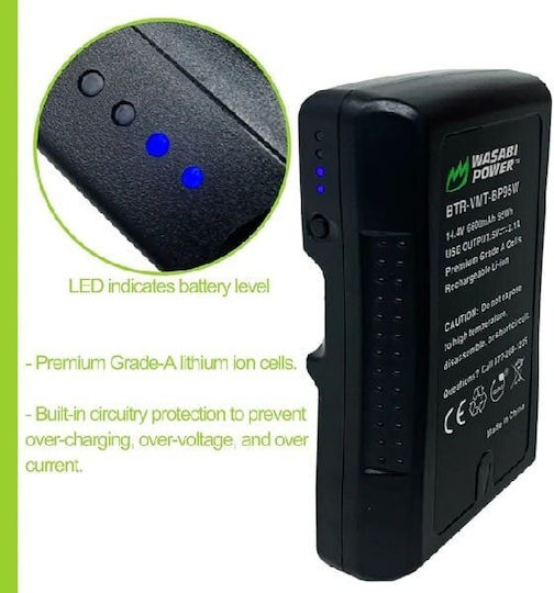Wasabi Power V-Mount Kamera-Batterie 14.4V 6600mAh 95Wh