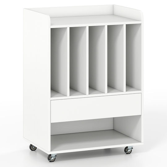 Costway Έπιπλο Hi-Fi Λευκό 35.5x73x52cm