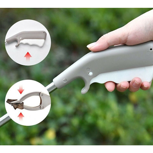 Clești De Colectare Deșeuri Flippy Metal Plastic 96 5 Cm Fără Mâini Murdare Gri