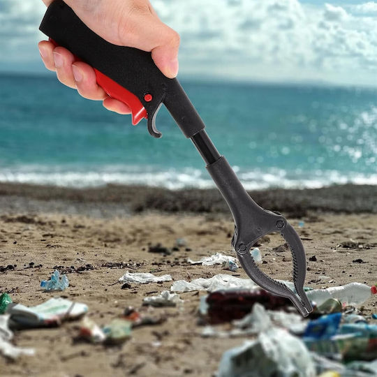 Clești De Colectare Deșeuri Flippy Metal Plastic 30 Cm Fără Mâini Murdare Negri Roșii