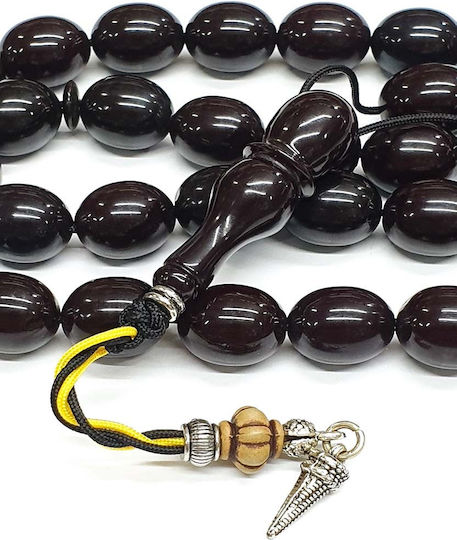 Roloi Komboloi Worry Beads with 33 Beads Made of Mastic Length 45cm Blue