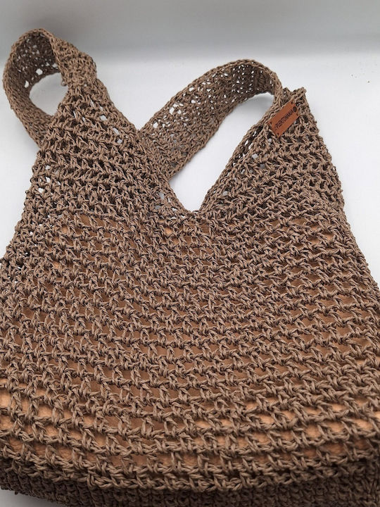 Set Straw Women's Shoulder Bag Beige