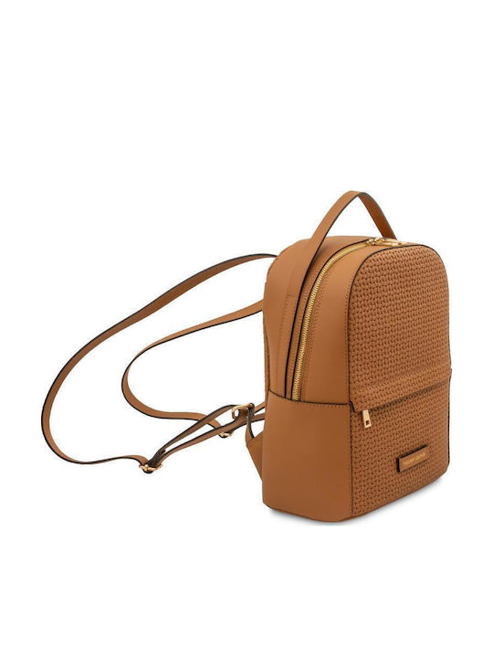 Leather Women's Backpack Tabac Brown