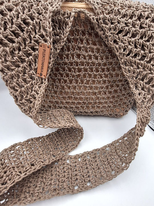 Set Straw Women's Shoulder Bag Beige