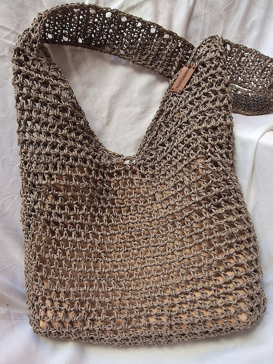 Set Straw Women's Shoulder Bag Beige