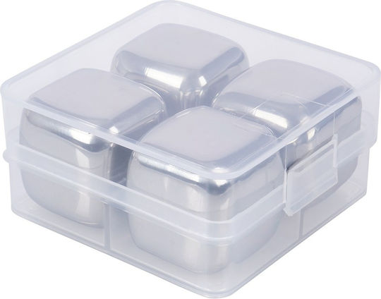 Reusable Stainless Steel Ice Cubes 4 Pcs