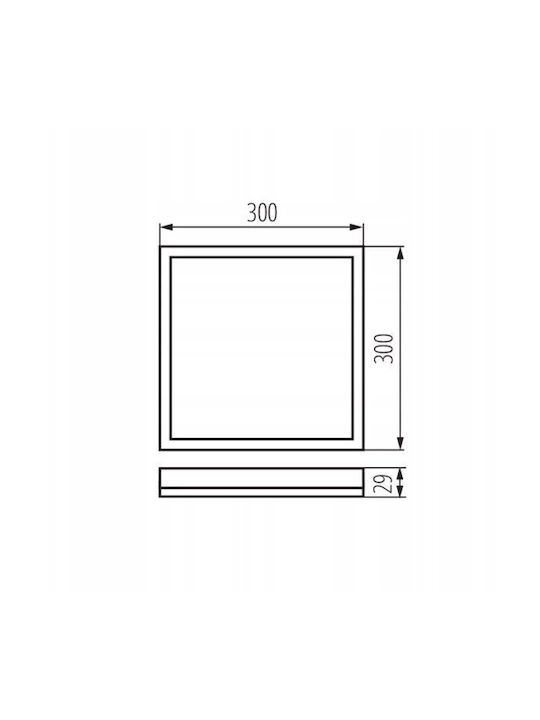 Led Ceiling Light Azpo Led 17.5w Cct-l-b Ip54 Square 1800lm 3000 4000 6000k Neutral Warm Cool Color Black 31533